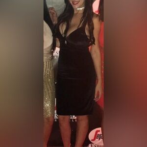 Beautiful black velvet dress